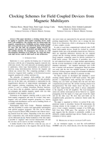Clocking schemes for field coupled devices from magnetic multilayers