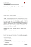 Mathematical models describing the effects of different tax evasion behaviors