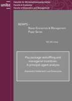 Pay package reshuffling and managerial incentives: A principal-agent analysis
