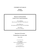 Migration and Mental Health: Evidence From a Natural Experiment
