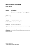 Final Report: Lemonade project - Landslide monitoring and data integration