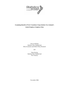 Examining benefit-to-work transitions using Statistics New Zealand’s linked employer-employee data