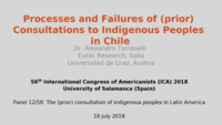 Processes and Failures of (prior) Consultations to Indigenous Peoples in Chile