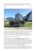 Una visione internazionale ed innovativa sul Trentino