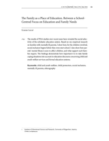 The family as a place of education: Between a school-centred focus on education and family needs