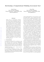 Envisioning a Computational Thinking Assessment Tool