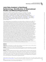 Joint data analysis in nutritional epidemiology: Identification of observational studies and minimal requirements