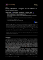 Voters’ Information, Corruption, and the Efficiency of Local Public Services
