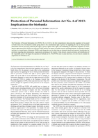 Protection of Personal Information Act No. 4 of 2013: Implications for biobanks.