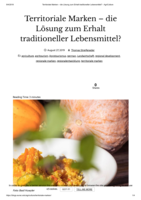 Territoriale Marken – die Lösung zum Erhalt traditioneller Lebensmittel?