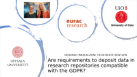 Are requirements to deposit data in research repositories compatible with the GDPR?
