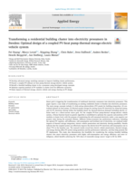 Transforming a residential building cluster into electricity prosumers in Sweden: Optimal design of a coupled PV-heat pump-thermal storage-electric vehicle system