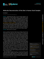 Molecular Reconstruction of the Diet in Human Stool Samples