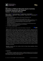 Mortality in Different Mountain Sports Activities Primarily Practiced in the Summer Season-A Narrative Review