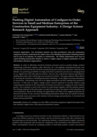 Pushing Digital Automation of Configure-to-Order Services in Small and Medium Enterprises of the Construction Equipment Industry: A Design Science Research Approach
