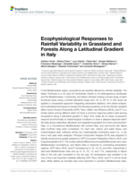 Ecophysiological Responses to Rainfall Variability in Grassland and Forests Along a Latitudinal Gradient in Italy