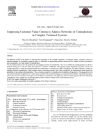 Employing Customer Value Criteria to Address Networks of Contradictions in Complex Technical Systems