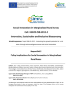 Report D6.2 Policy Implications for Social Innovation in Marginalized Rural Areas