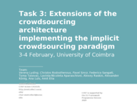 Task 3: Extensions of the crowdsourcing architecture implementing the implicit crowdsourcing paradigm