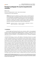 Emozioni e pedagogia: Per un primo inquadramento scientifico