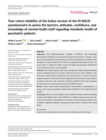 Test–retest reliability of the Italian version of the M-BACK questionnaire to assess the barriers, attitudes, confidence, and knowledge of mental health staff regarding metabolic health of psychiatric patients