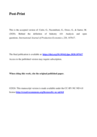 Behind the definition of industry 4.0: Analysis and open questions