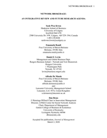 Network brokerage: An integrative review and future research agenda