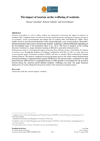 The impact of tourism on the wellbeing of residents