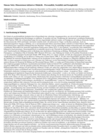 Dimensionen inklusiver Didaktik - Personalität, Sozialität und Komplexität