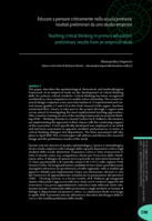 Educare a pensare criticamente nella scuola primaria: risultati preliminari da uno studio empirico = Teaching critical thinking in primary education: preliminary results from an empirical study