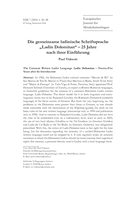 Die gemeinsame ladinische Schriftsprache Ladin Dolomitan: 25 Jahre nach ihrer Einführung