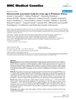 Genomewide association study for onset age in Parkinson disease