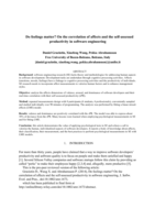 Do feelings matter? On the correlation of affects and the self-assessed productivity in software engineering