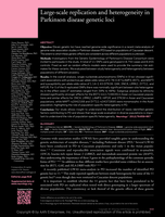 Large-scale replication and heterogeneity in Parkinson disease genetic loci