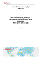 Costituzionalismo dei diritti e comparazione giuridica nell' area balcanica: riflessioni sul metodo