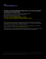 The Effects of the Planned High-Speed Rail System on Travel Times and Spatial Development in the European Alps