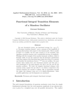 Functional Integral Transition Elements of a Massless Oscillator