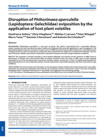 Disruption of Phthorimaea operculella (Lepidoptera: Gelechiidae) oviposition by the application of host plant volatiles