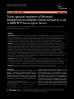 Transcriptional regulation of flavonoid biosynthesis in nectarine (Prunus persica) by a set of R2R3 MYB transcription factors