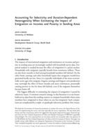 Accounting for selectivity and duration-dependent heterogeneity when estimating the impact of emigration on incomes and poverty in sending areas