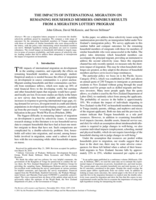 The impacts of international migration on remaining household members: Omnibus results from a migration lottery program