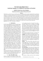 The Myth of the Digital Native: Analysing language use of different generations on Facebook