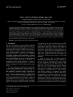 Passive control of attachment in legged space-robots