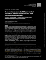 Comparative assessment of different familial aggregation methods in the context of large and unstructured pedigrees