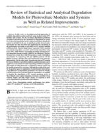 Review of Statistical and Analytical Degradation Models for PV Modules and Systems and Improvements