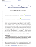 Modeling and application of configuration complexity scale: concept for customized production