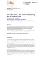 The act of giving – Sur. A service for sharing and co-producing gifts