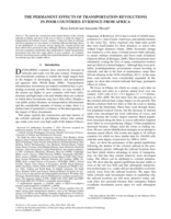 The Permanent Effects of Transportation Revolutions in Poor Countries: Evidence from Africa