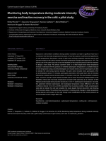 Monitoring body temperature during moderate intensity exercise and inactive recovery in the cold: a pilot study