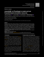 ensembldb: an R package to create and use Ensembl-based annotation resources.